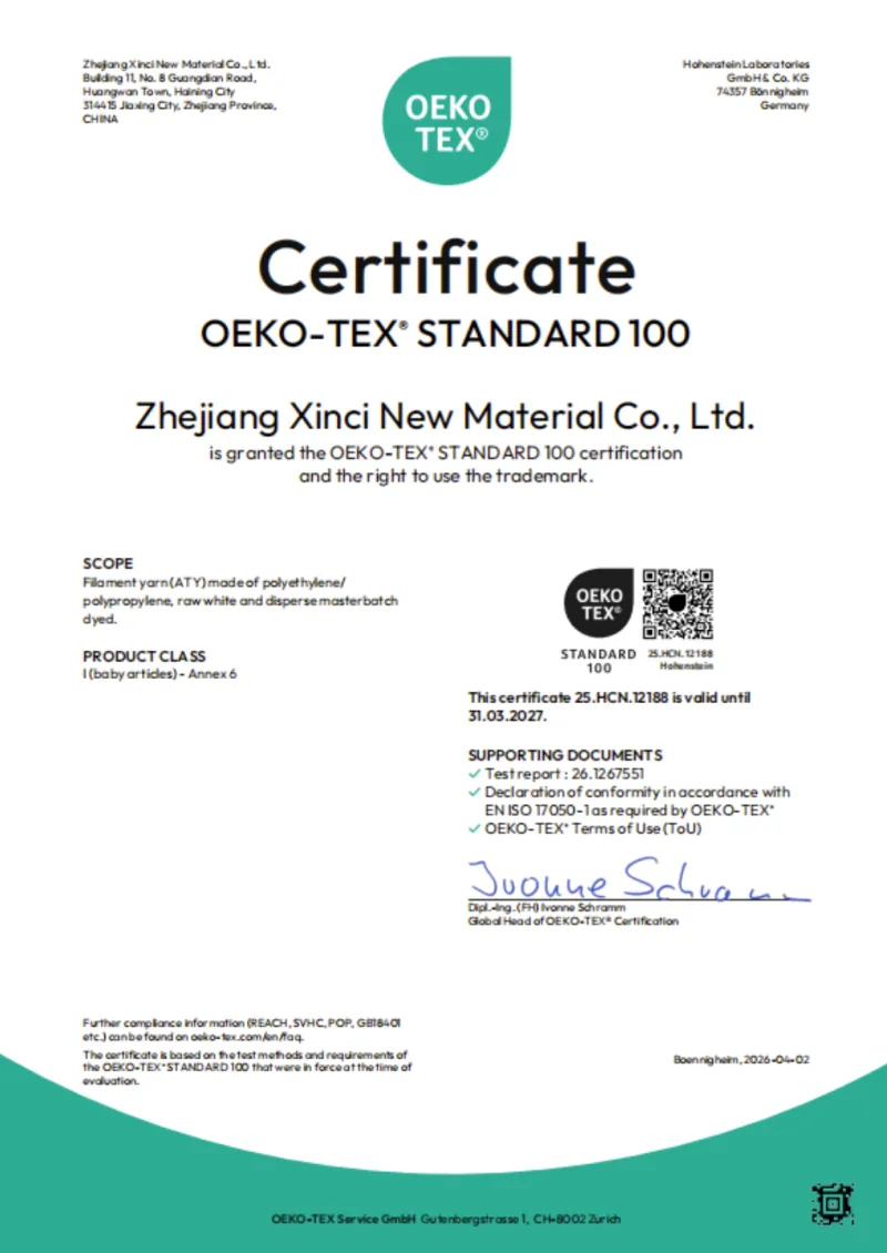 OEKO-TEX Certification – Textile Safety Standard